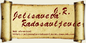 Jelisaveta Radosavljević vizit kartica